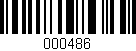 Código de barras (EAN, GTIN, SKU, ISBN): '000486'