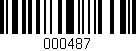 Código de barras (EAN, GTIN, SKU, ISBN): '000487'