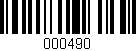 Código de barras (EAN, GTIN, SKU, ISBN): '000490'