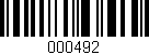 Código de barras (EAN, GTIN, SKU, ISBN): '000492'