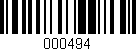 Código de barras (EAN, GTIN, SKU, ISBN): '000494'