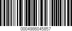 Código de barras (EAN, GTIN, SKU, ISBN): '0004986045857'