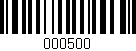 Código de barras (EAN, GTIN, SKU, ISBN): '000500'