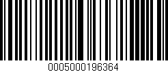 Código de barras (EAN, GTIN, SKU, ISBN): '0005000196364'