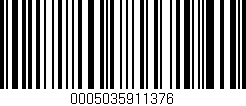 Código de barras (EAN, GTIN, SKU, ISBN): '0005035911376'