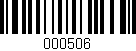 Código de barras (EAN, GTIN, SKU, ISBN): '000506'