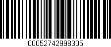 Código de barras (EAN, GTIN, SKU, ISBN): '00052742998305'