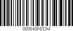 Código de barras (EAN, GTIN, SKU, ISBN): '000540REDM'