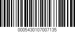 Código de barras (EAN, GTIN, SKU, ISBN): '0005430107007135'