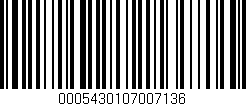 Código de barras (EAN, GTIN, SKU, ISBN): '0005430107007136'