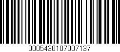 Código de barras (EAN, GTIN, SKU, ISBN): '0005430107007137'