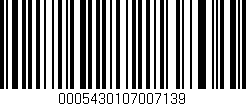 Código de barras (EAN, GTIN, SKU, ISBN): '0005430107007139'