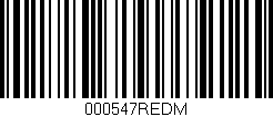 Código de barras (EAN, GTIN, SKU, ISBN): '000547REDM'