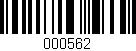 Código de barras (EAN, GTIN, SKU, ISBN): '000562'