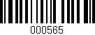 Código de barras (EAN, GTIN, SKU, ISBN): '000565'
