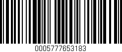 Código de barras (EAN, GTIN, SKU, ISBN): '0005777653183'