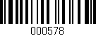 Código de barras (EAN, GTIN, SKU, ISBN): '000578'