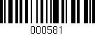 Código de barras (EAN, GTIN, SKU, ISBN): '000581'