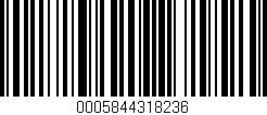 Código de barras (EAN, GTIN, SKU, ISBN): '0005844318236'