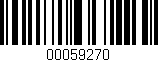 Código de barras (EAN, GTIN, SKU, ISBN): '00059270'
