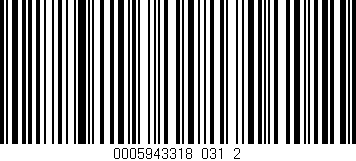 Código de barras (EAN, GTIN, SKU, ISBN): '0005943318_031_2'