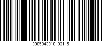Código de barras (EAN, GTIN, SKU, ISBN): '0005943318_031_5'