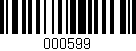 Código de barras (EAN, GTIN, SKU, ISBN): '000599'