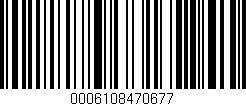 Código de barras (EAN, GTIN, SKU, ISBN): '0006108470677'