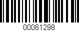 Código de barras (EAN, GTIN, SKU, ISBN): '00061298'
