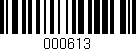Código de barras (EAN, GTIN, SKU, ISBN): '000613'