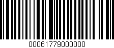 Código de barras (EAN, GTIN, SKU, ISBN): '00061779000000'