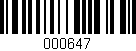 Código de barras (EAN, GTIN, SKU, ISBN): '000647'