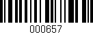 Código de barras (EAN, GTIN, SKU, ISBN): '000657'
