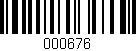 Código de barras (EAN, GTIN, SKU, ISBN): '000676'