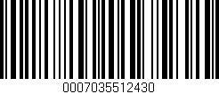 Código de barras (EAN, GTIN, SKU, ISBN): '0007035512430'