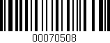 Código de barras (EAN, GTIN, SKU, ISBN): '00070508'
