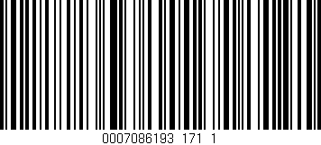 Código de barras (EAN, GTIN, SKU, ISBN): '0007086193_171_1'