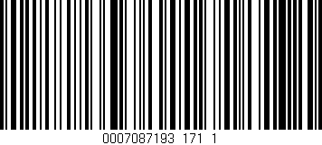 Código de barras (EAN, GTIN, SKU, ISBN): '0007087193_171_1'