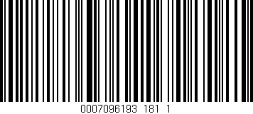 Código de barras (EAN, GTIN, SKU, ISBN): '0007096193_181_1'