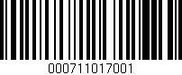 Código de barras (EAN, GTIN, SKU, ISBN): '000711017001'