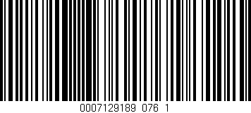 Código de barras (EAN, GTIN, SKU, ISBN): '0007129189_076_1'