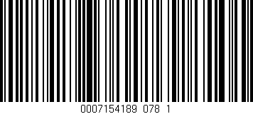 Código de barras (EAN, GTIN, SKU, ISBN): '0007154189_078_1'