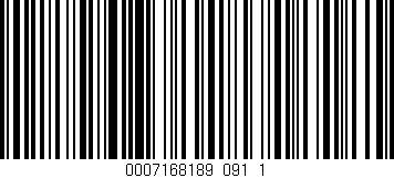 Código de barras (EAN, GTIN, SKU, ISBN): '0007168189_091_1'