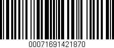 Código de barras (EAN, GTIN, SKU, ISBN): '00071691421870'