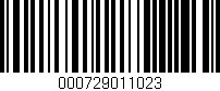 Código de barras (EAN, GTIN, SKU, ISBN): '000729011023'