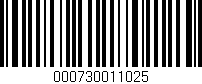 Código de barras (EAN, GTIN, SKU, ISBN): '000730011025'