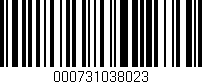 Código de barras (EAN, GTIN, SKU, ISBN): '000731038023'