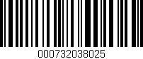 Código de barras (EAN, GTIN, SKU, ISBN): '000732038025'