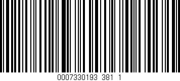 Código de barras (EAN, GTIN, SKU, ISBN): '0007330193_381_1'