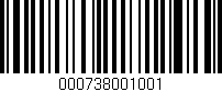 Código de barras (EAN, GTIN, SKU, ISBN): '000738001001'